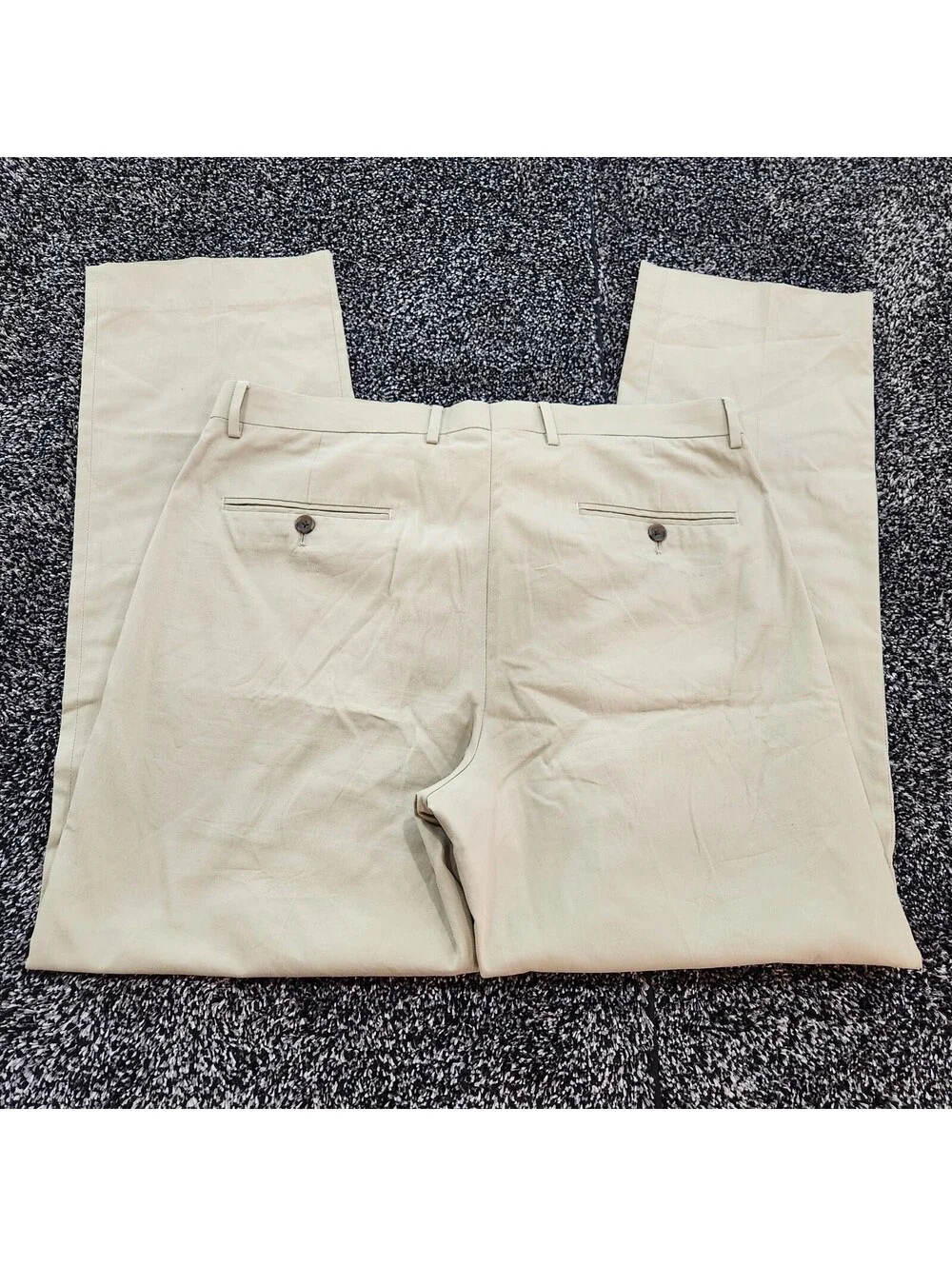 J.Crew Thompson Mens 34x32 Beige Khaki Chinos Cotton Blend Stretch Dress Pants